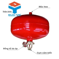 Bình cầu chữa cháy tự động Dragon XZFTBL8 bột ABC 8kg